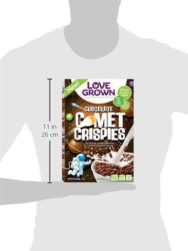 Love Grown Comet Crispies Toasted Bean & Rice Cereal, Gluten Free, Vegan, 269g/9.4 oz. Box(Imported from Canada)